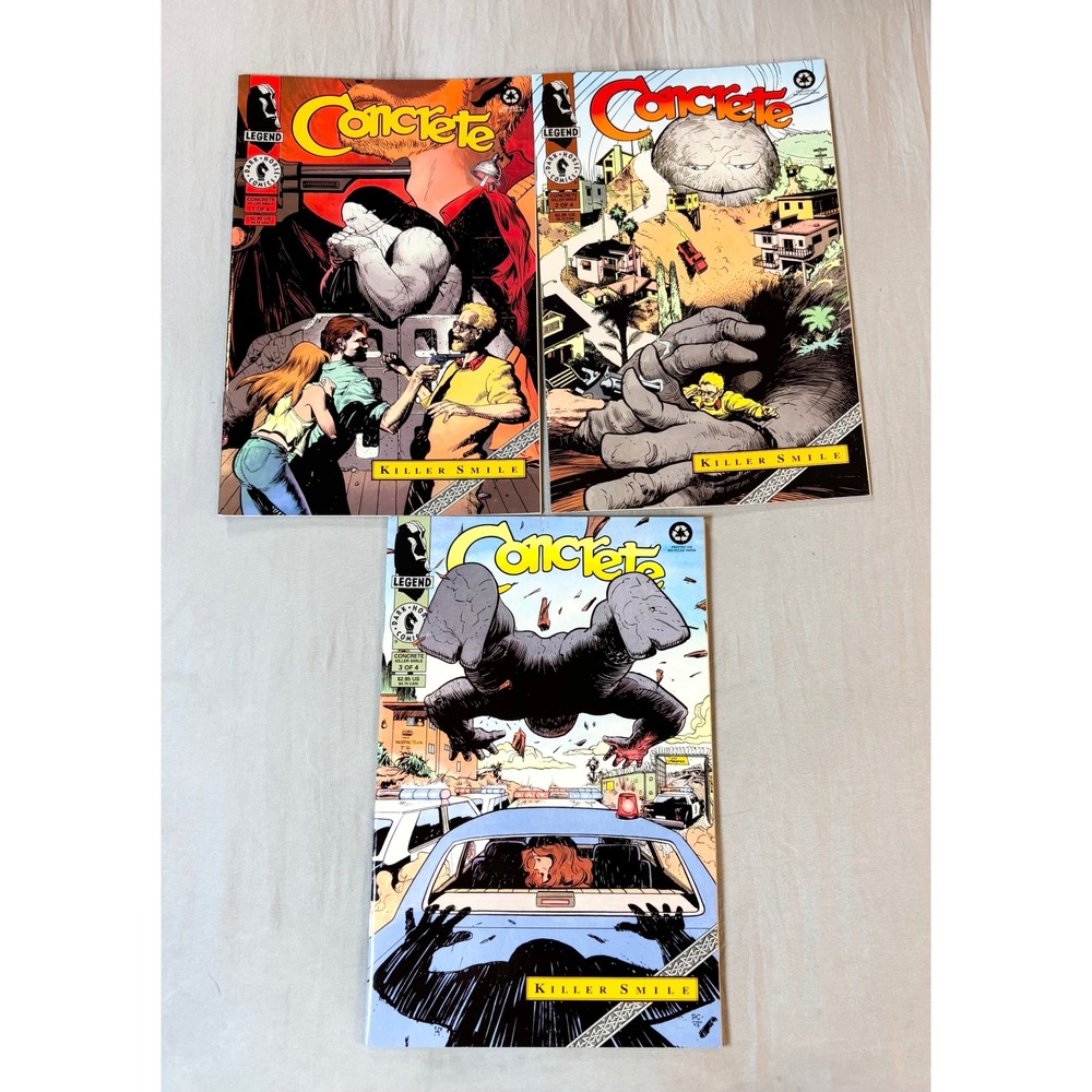 Concrete Killer Smile 1 2 3 Dark Horse Legend Comics Paul Chadwick 1994 Lot